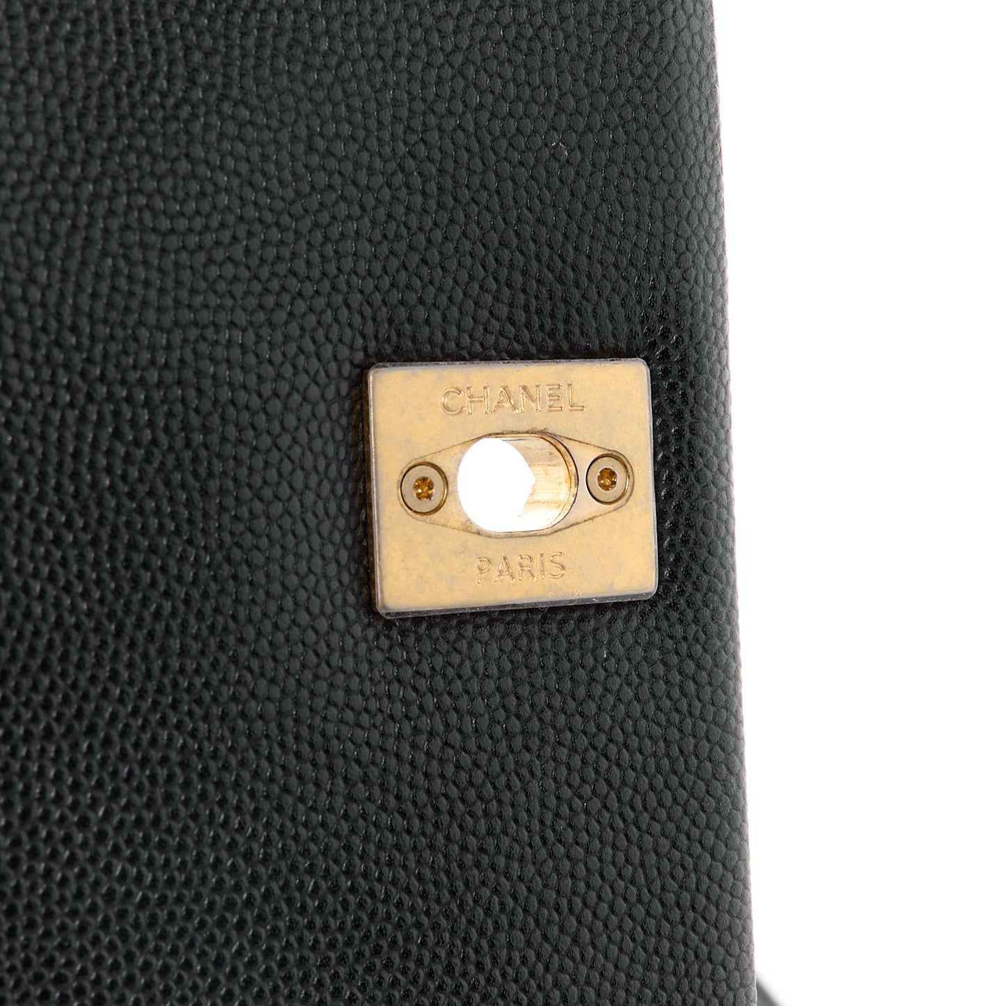 Caviar Quilted Mini Coco Handle Flap Black