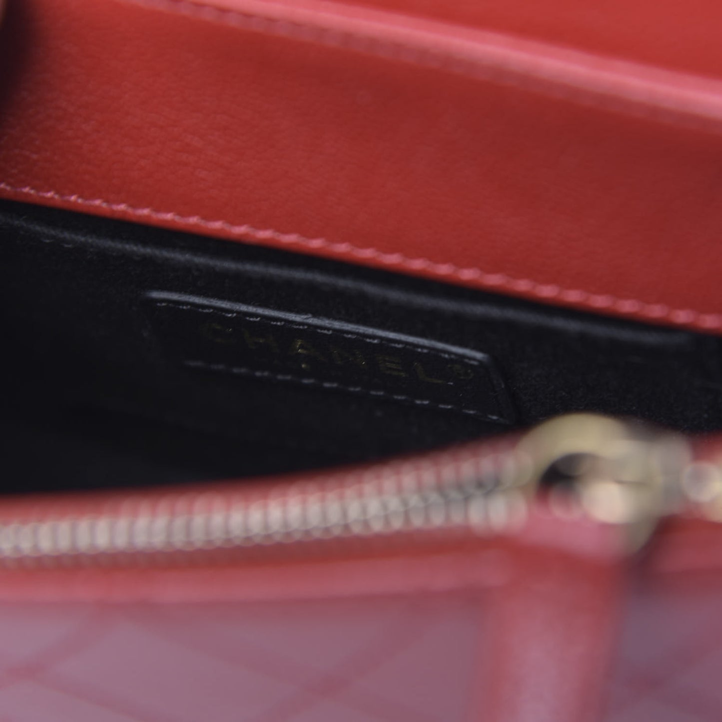 Shiny Calfskin Goatskin Quilted Small Coco Curve Messenger Flap Red