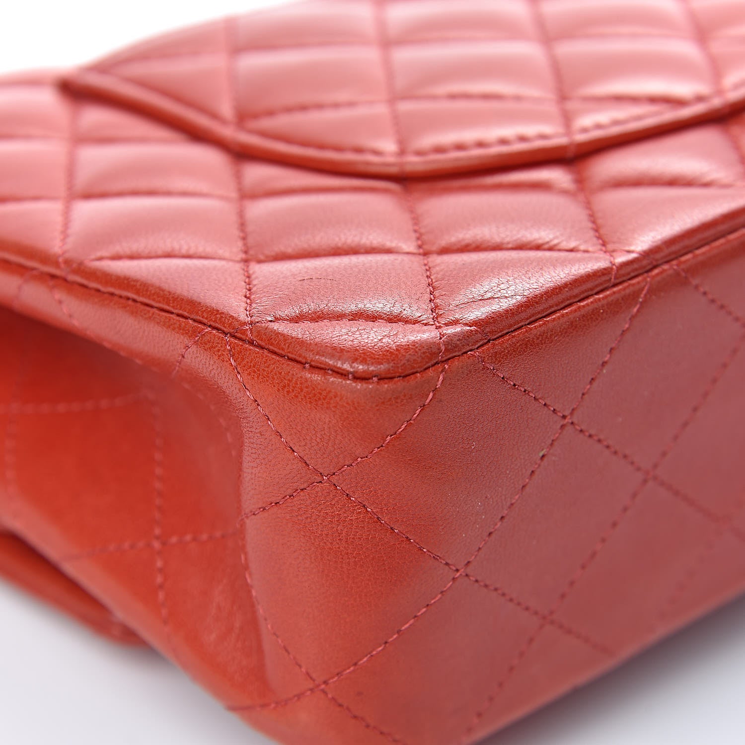 Chanel Lambskin Quilted Medium Double Flap Red 19 of 22
