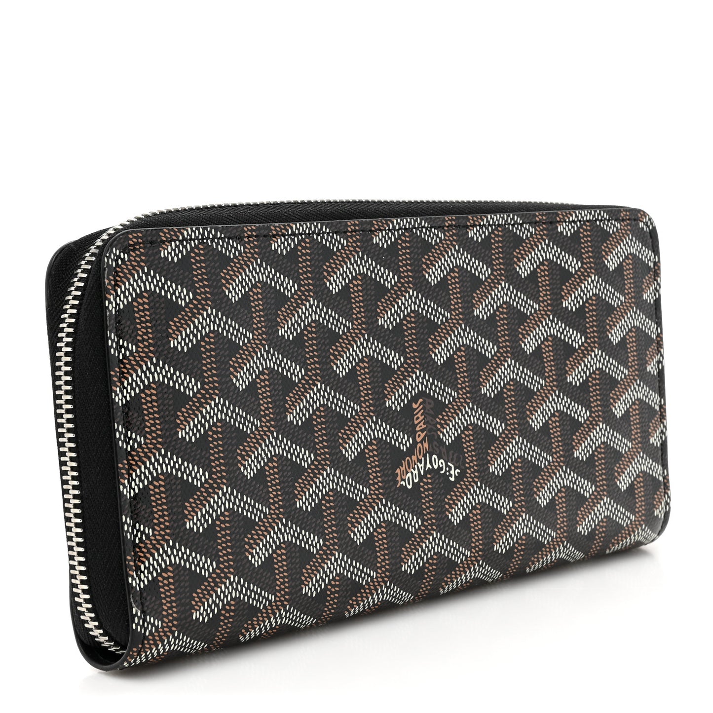 Goyardine Matignon Zip Around GM Wallet Black