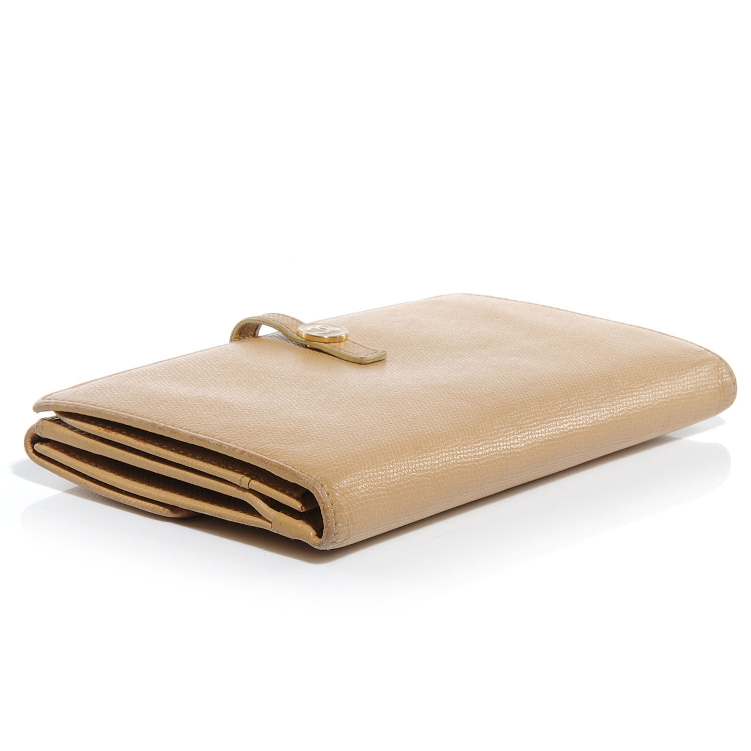 Chanel Leather Clutch Wallet Beige 4 of 7