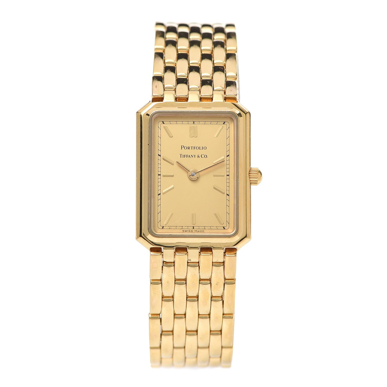 Tiffany Stainless Steel 19mm Portfolio Quartz Watch Gold 1 of 6