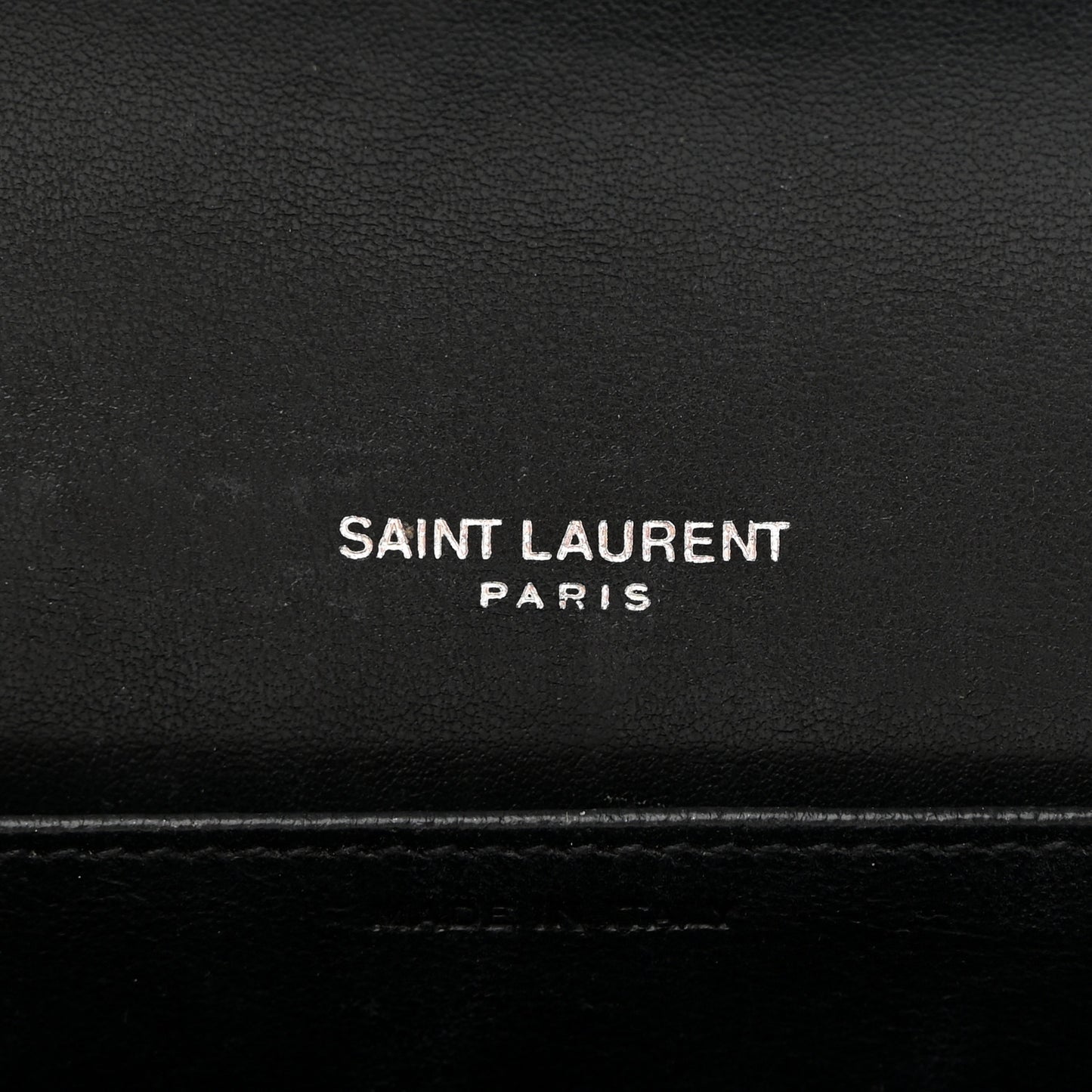 Calfskin Crocodile Embossed Monogram Uptown Chain Wallet Black