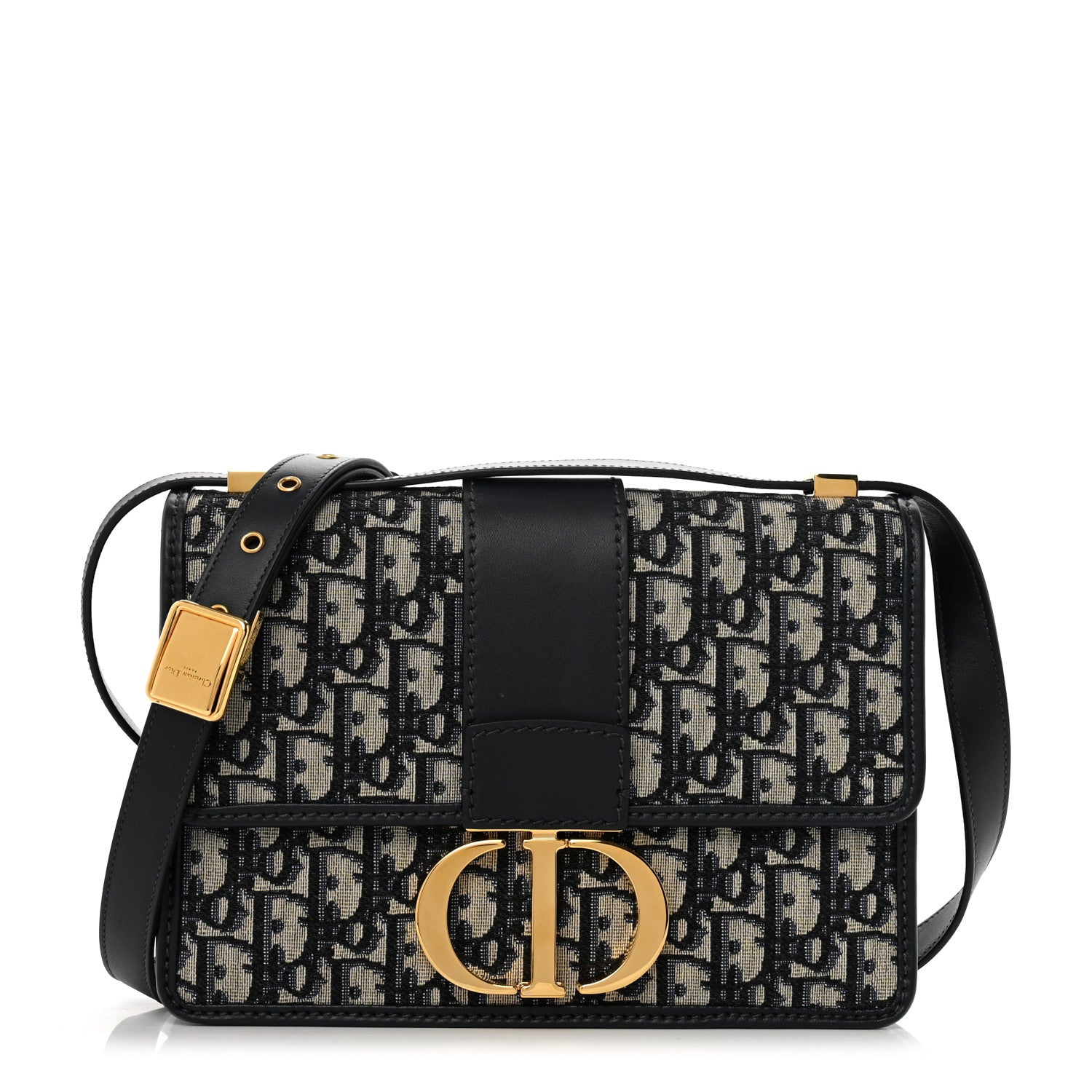 Christian Dior Oblique 30 Montaigne Flap Bag Blue 1 of 10