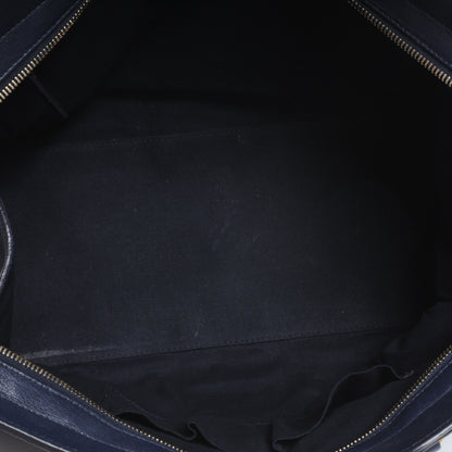 Saint Laurent Leather Medium Cabas Chyc Navy 5 of 7
