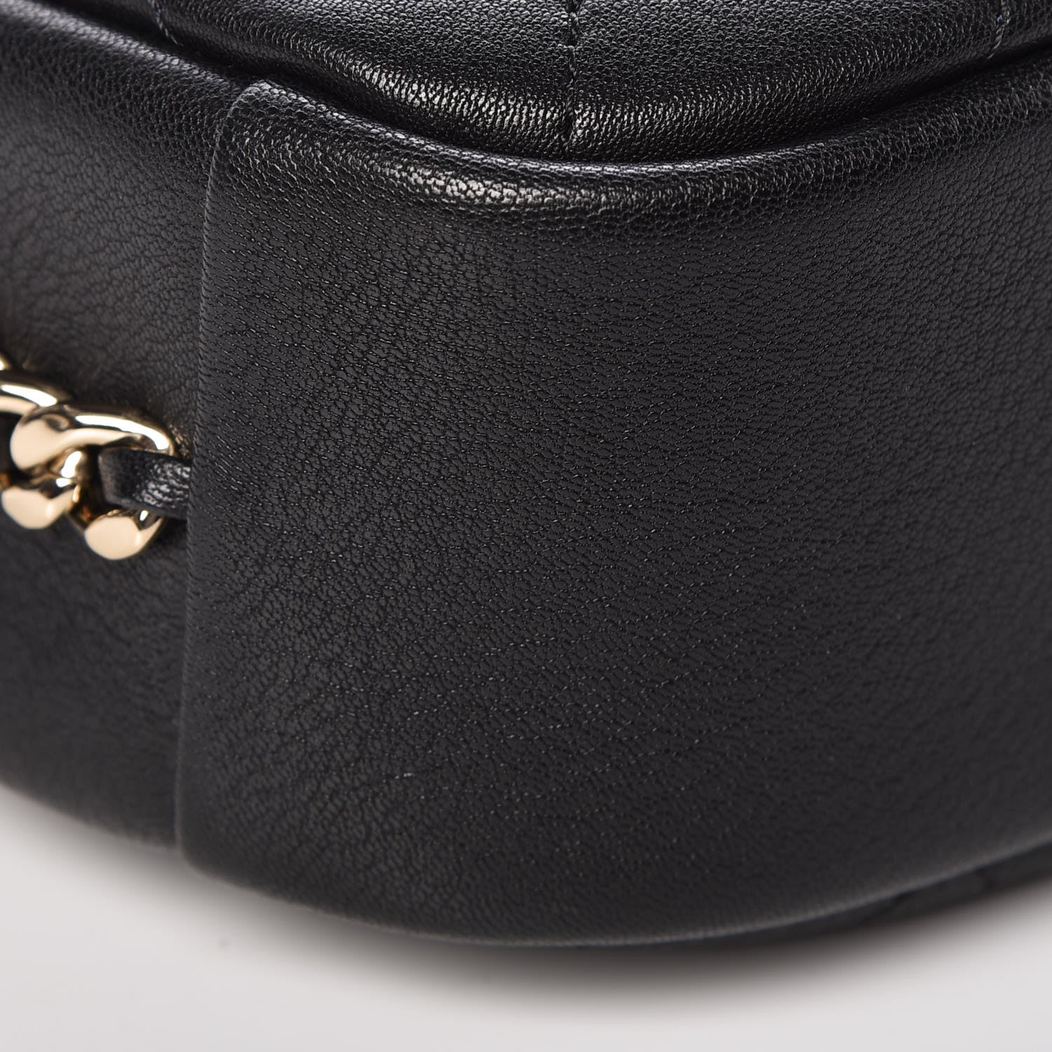Chanel Goatskin Quilted Large Casual Trip Camera Case Bag Black 8 of 10