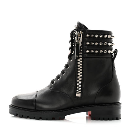 Christian Louboutin Spikes Combat Boots 38 Black 1 of 10