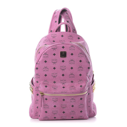 MCM Visetos Medium Side Studs Stark Backpack Pink 1 of 9