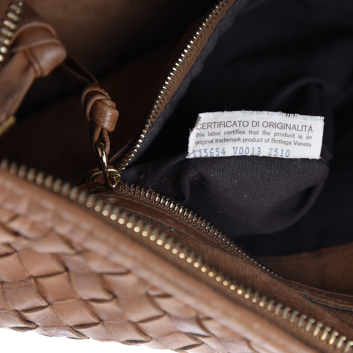 Nappa Intrecciato Large Veneta Hobo Noce