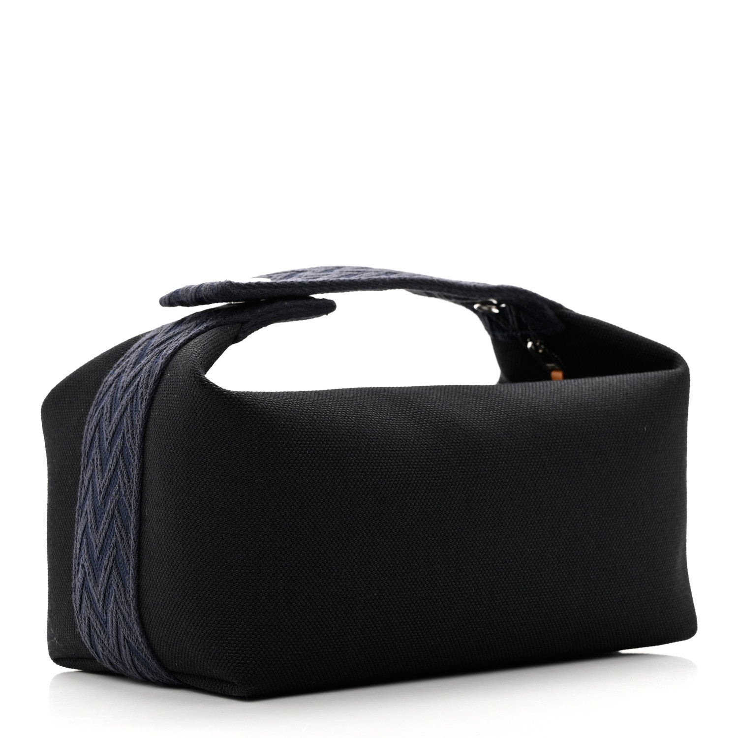 Hermes Canvas Small Bride-A-Brac Pouch Black Bleu Nuit 3 of 7