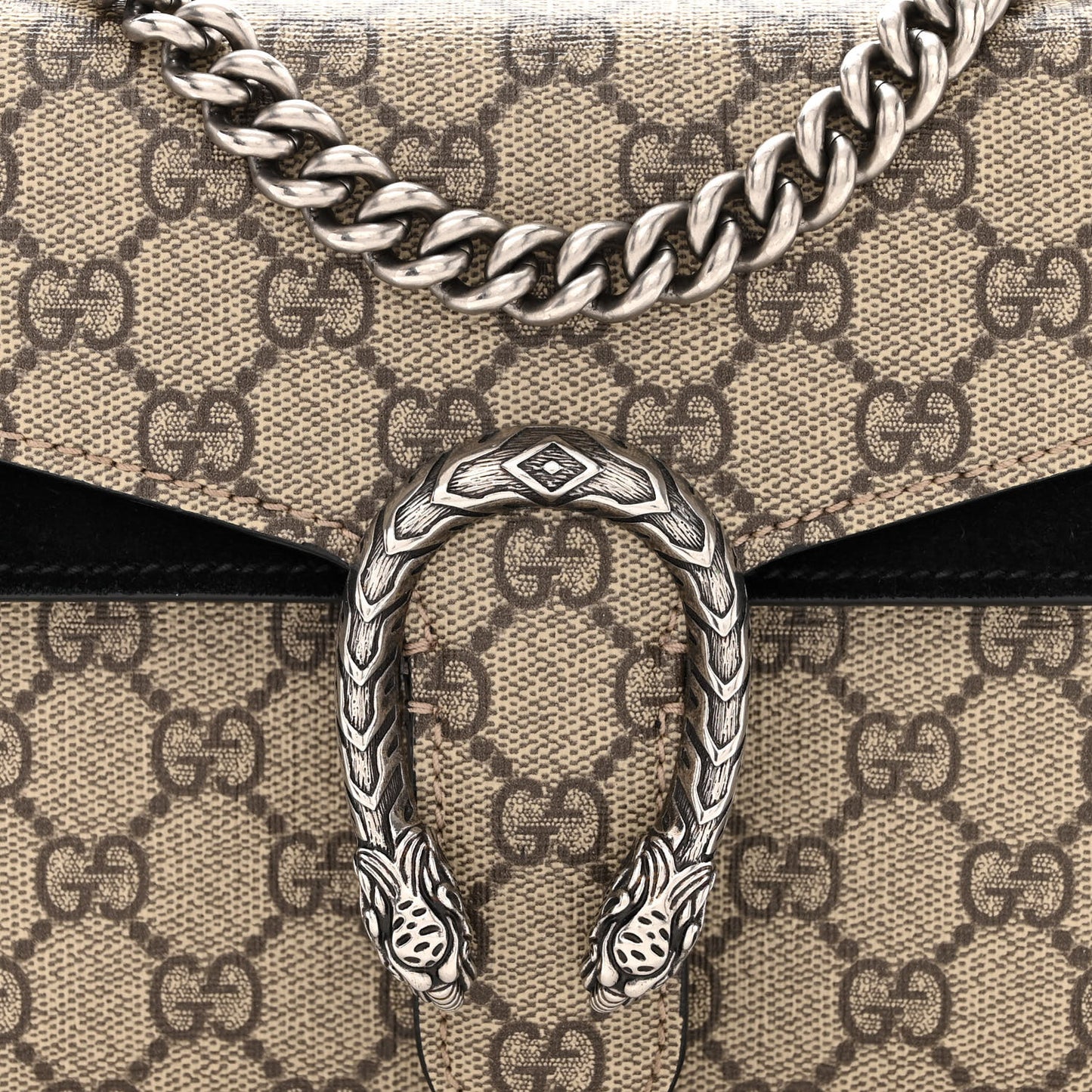 GG Supreme Monogram Mini Dionysus Shoulder Bag Black
