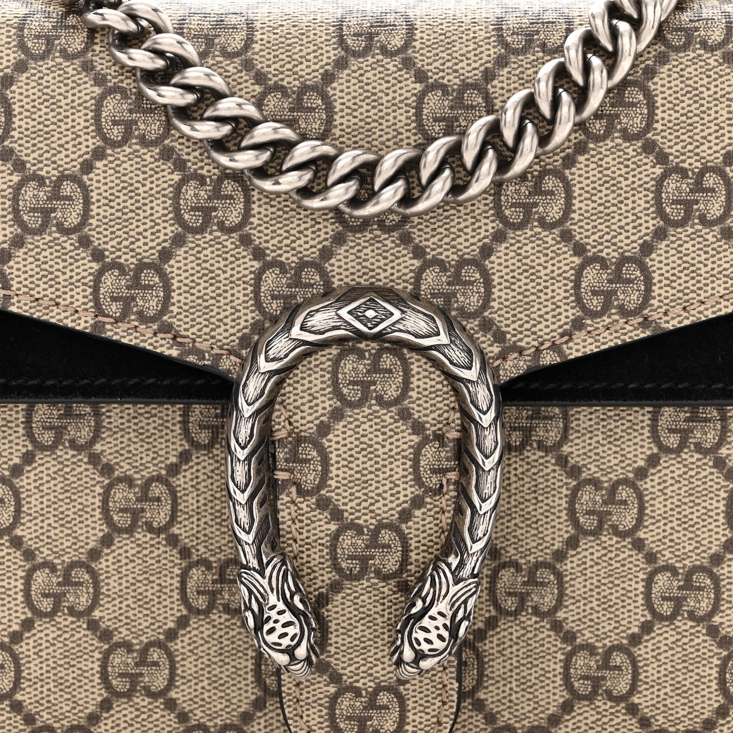 Gucci GG Supreme Monogram Mini Dionysus Shoulder Bag Black 8 of 11