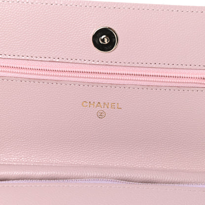 Chanel Caviar Quilted Coco Candy Wallet On Chain WOC Light Pink 6 of 12