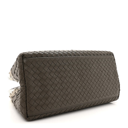 Bottega Veneta Nappa Intrecciato Snakeskin Small Flow Wave Tote Taupe Multicolor 4 of 11