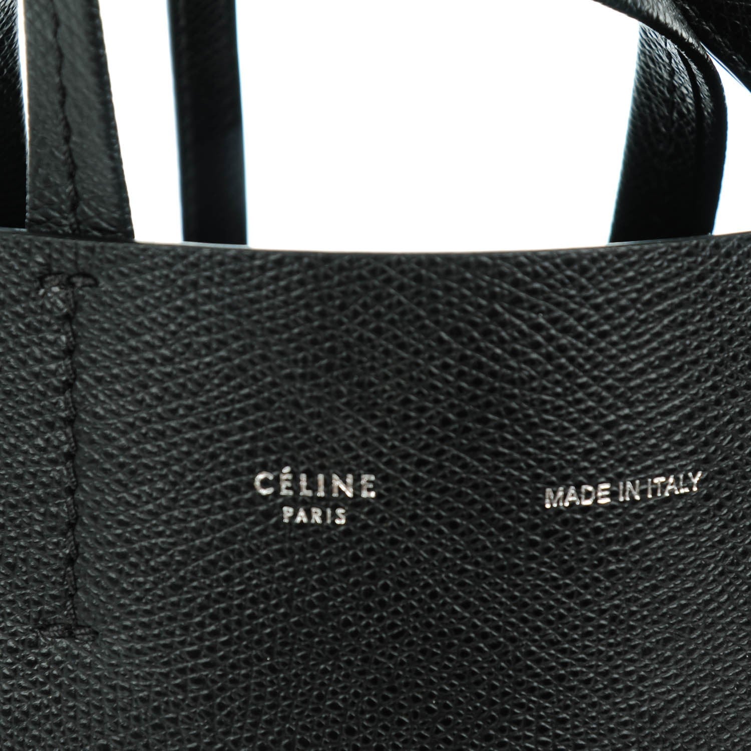 Celine Grained Calfskin Small Vertical Cabas Black 5 of 8