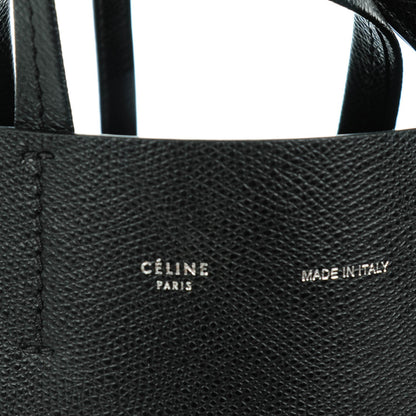 Celine Grained Calfskin Small Vertical Cabas Black 5 of 8