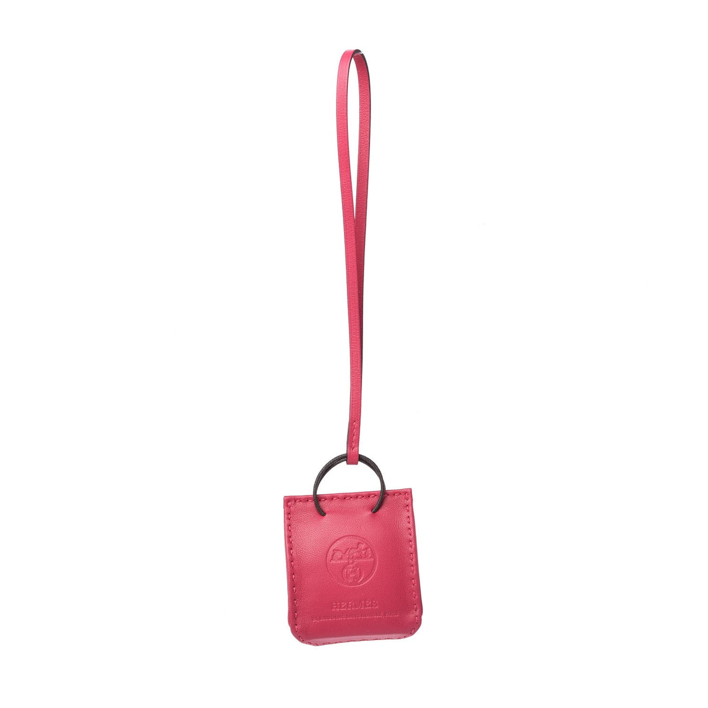 Milo Lambskin Swift Shopping Bag Charm Rose Mexico