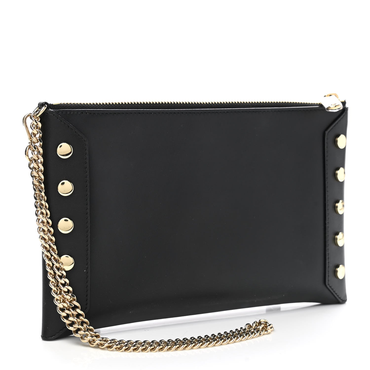 Jimmy Choo Calfskin Studded Wristlet Black 3 of 7