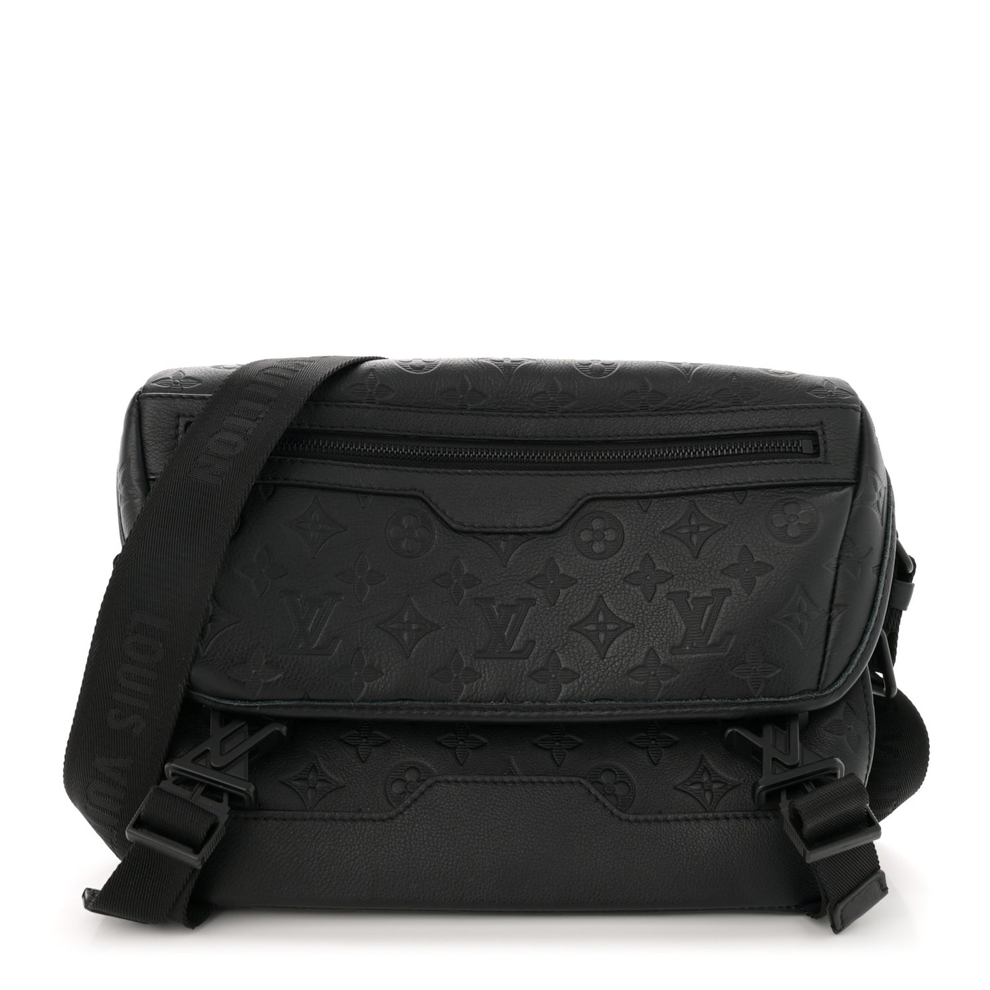 Calfskin Monogram Shadow Messenger Voyager PM  Black