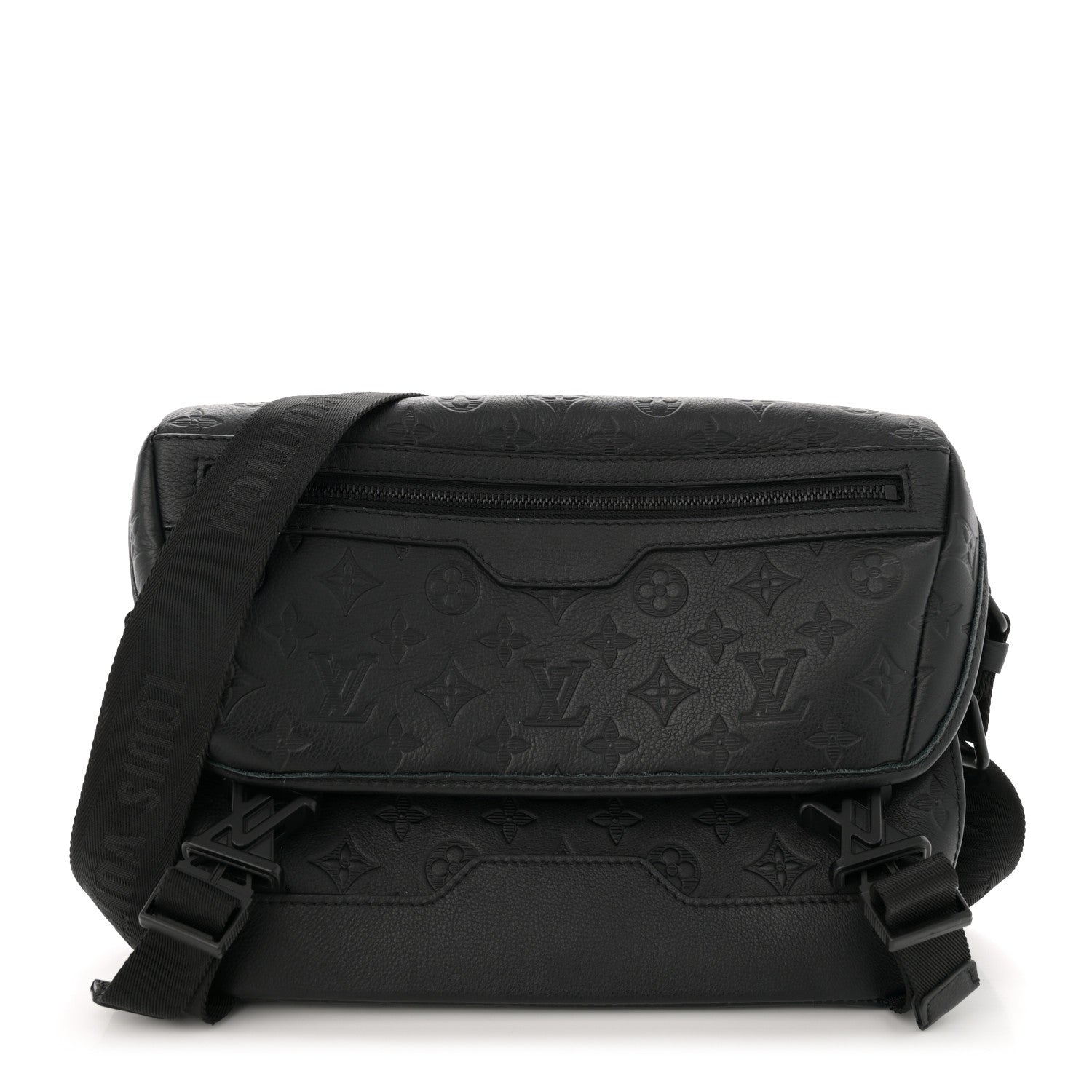 Louis Vuitton Calfskin Monogram Shadow Messenger Voyager PM  Black 1 of 10