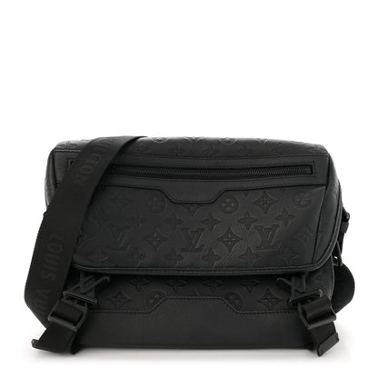 Louis Vuitton Calfskin Monogram Shadow Messenger Voyager PM  Black 1 of 10