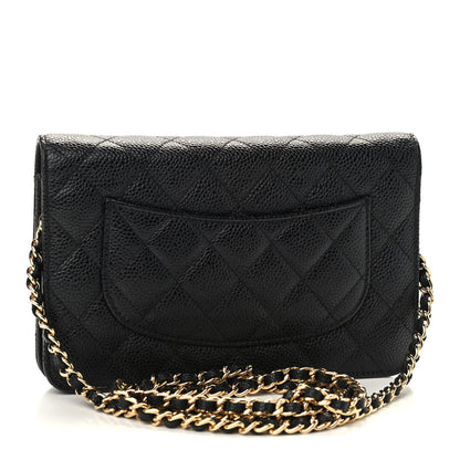 Chanel Caviar Quilted Wallet On Chain WOC Black 3 of 10