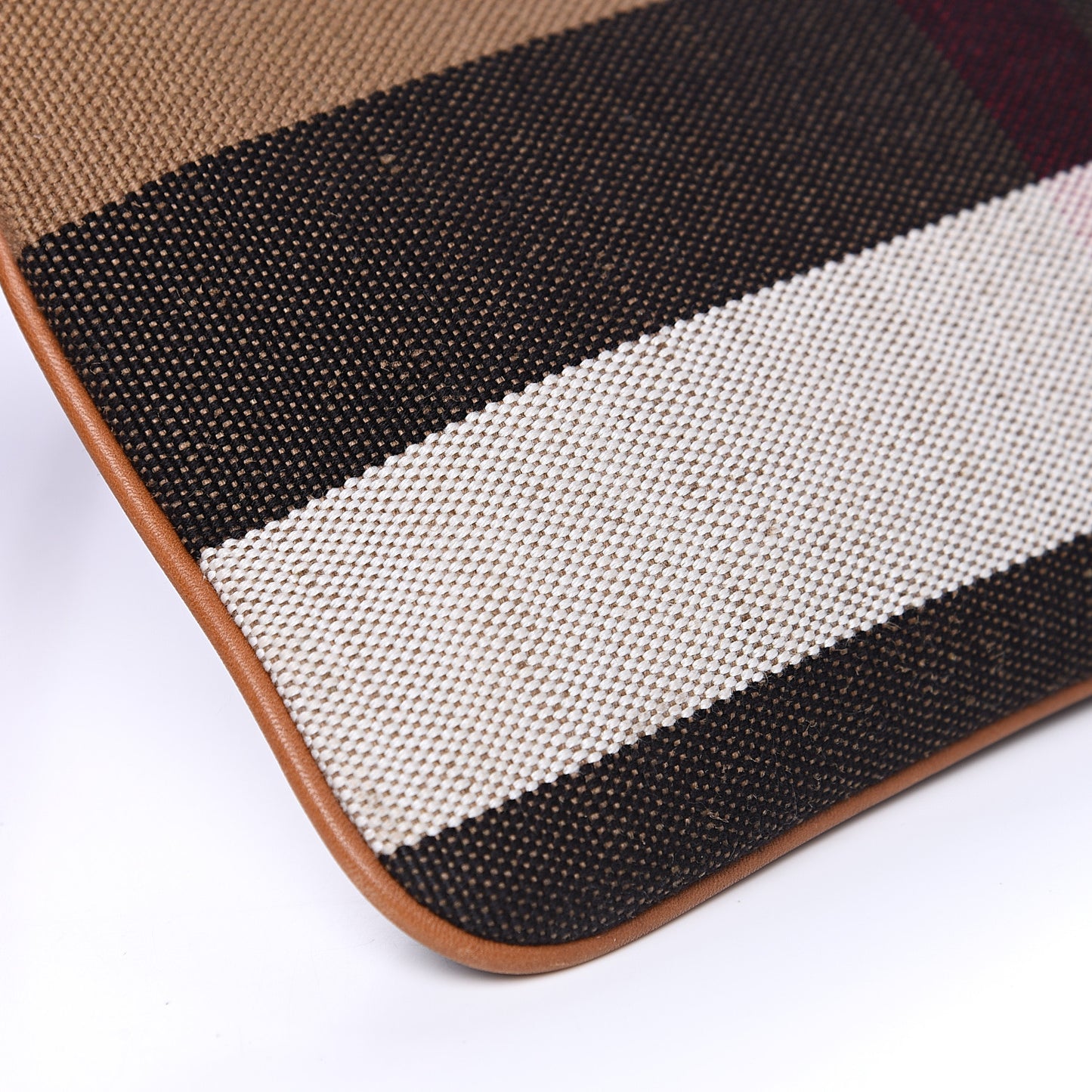 Mega Check Peyton Crossbody Clutch Bag Saddle Brown