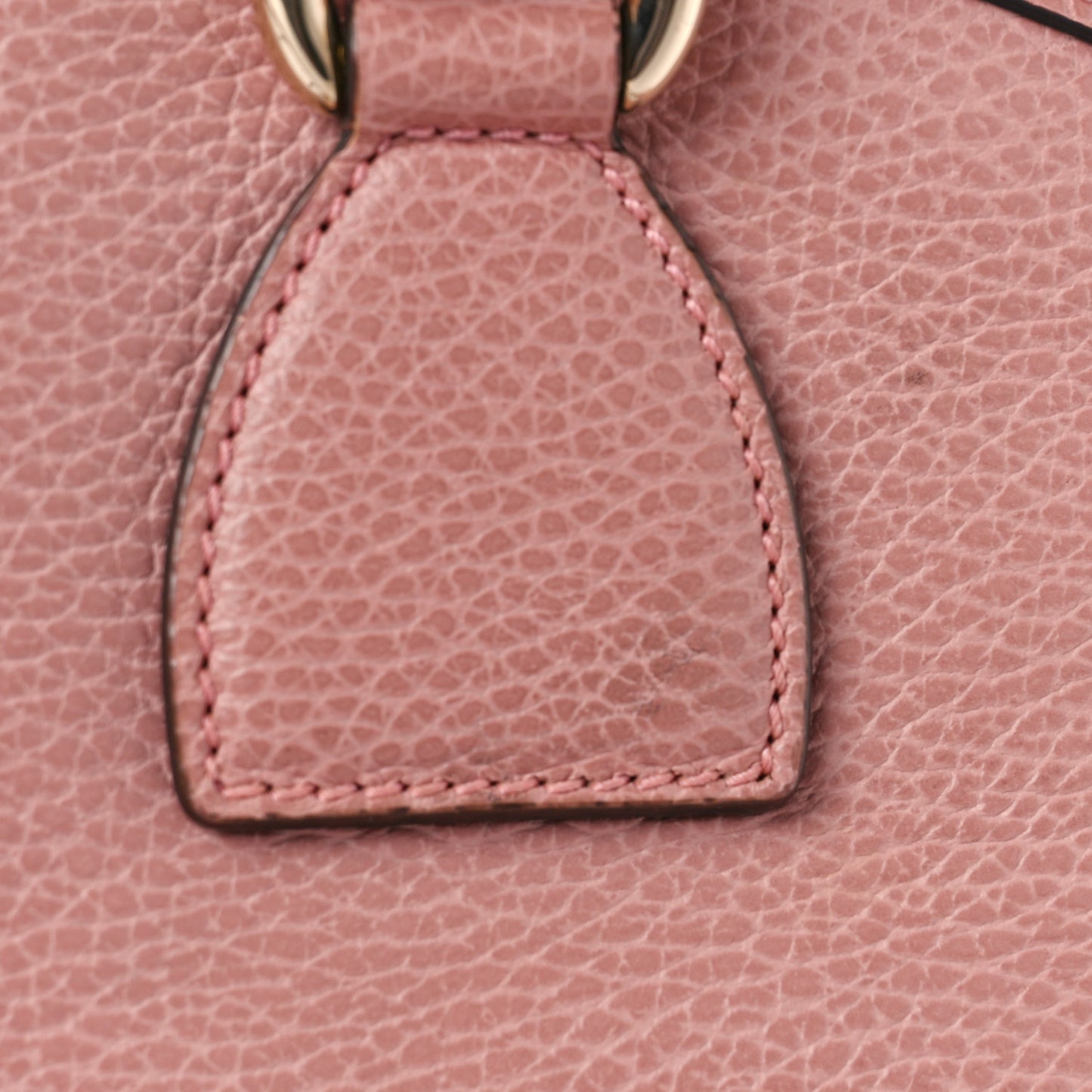 Dollar Calfskin Large GG Charm Dome Satchel Tote Soft Pink