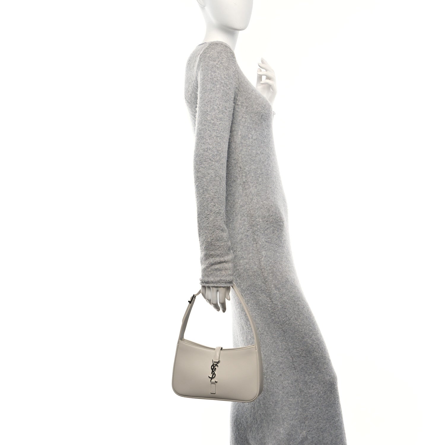 Saint Laurent Smooth Calfskin Le 5 A 7 Hobo Crema Soft 2 of 9