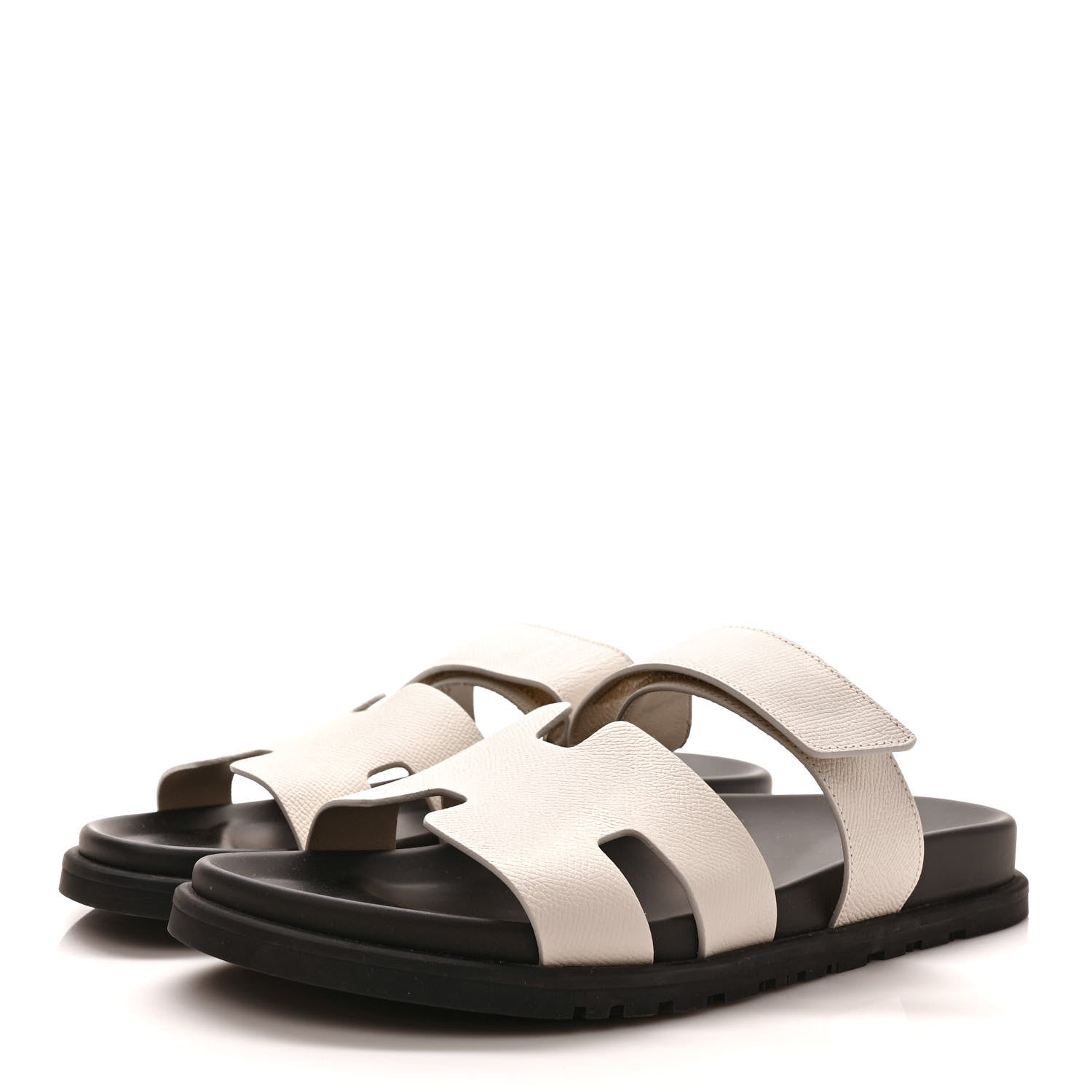 Hermes Epsom Mens Chypre Sandals 42.5 Beige Glaise 3 of 9