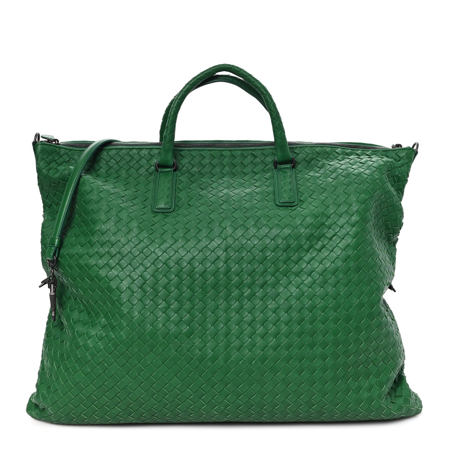 Nappa Intrecciato Maxi Convertible Tote Green