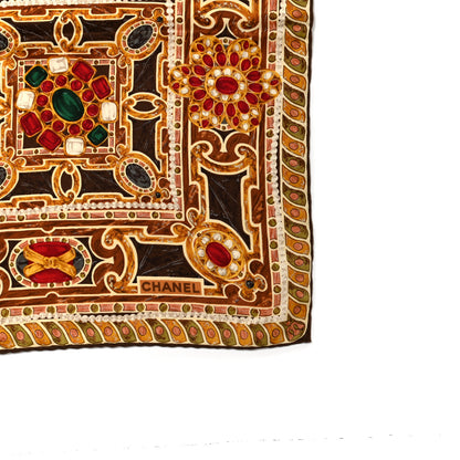Chanel Silk Jewel Printed Square Scarf Multicolor 2 of 4