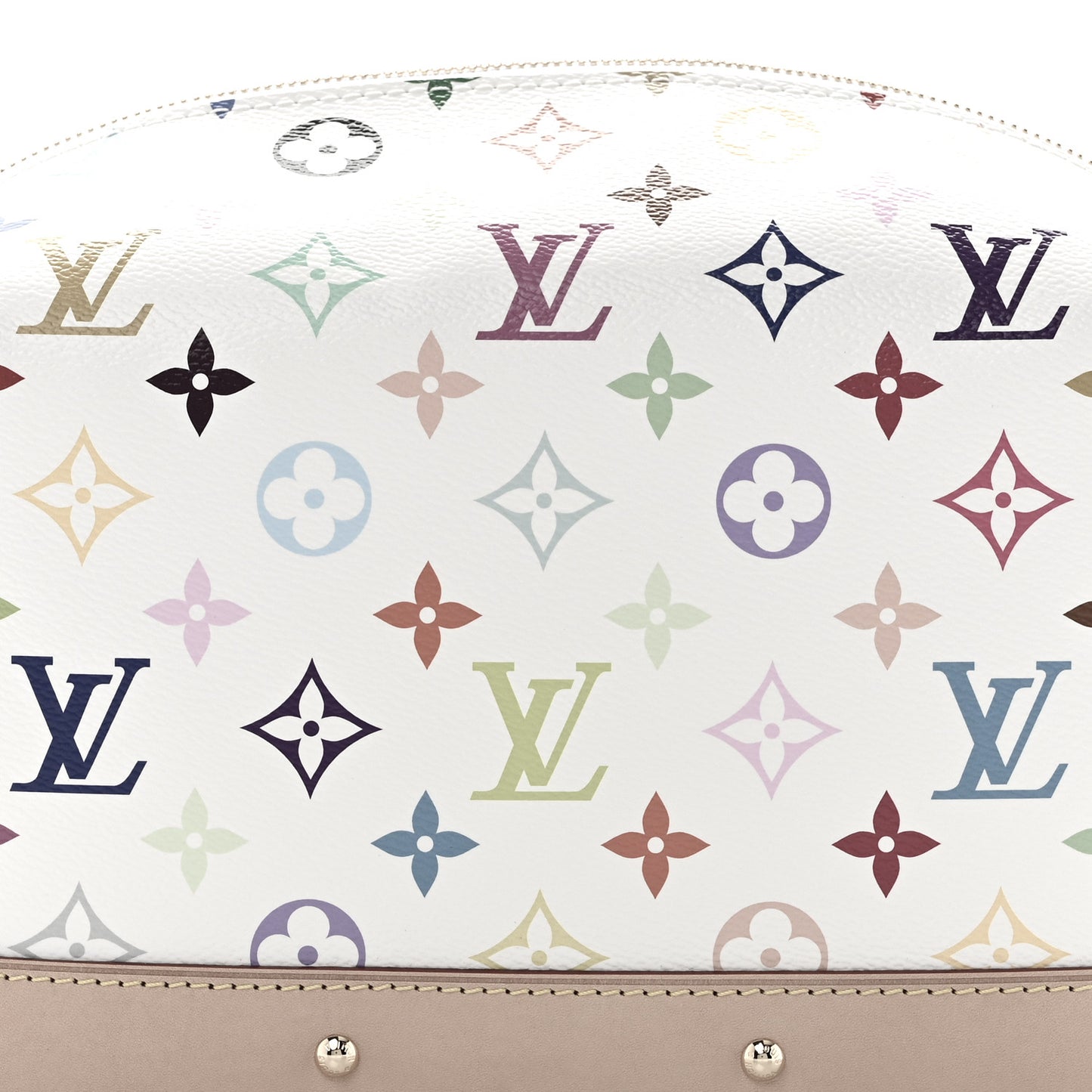 LV x TM Monogram Multicolor Cosmetic Pouch GM White