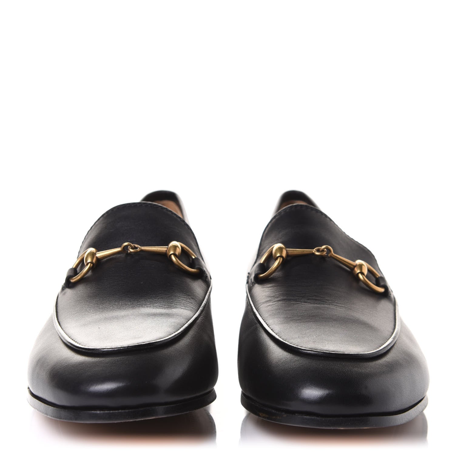 Gucci Calfskin Womens Jordaan Loafers 38 Black 2 of 10
