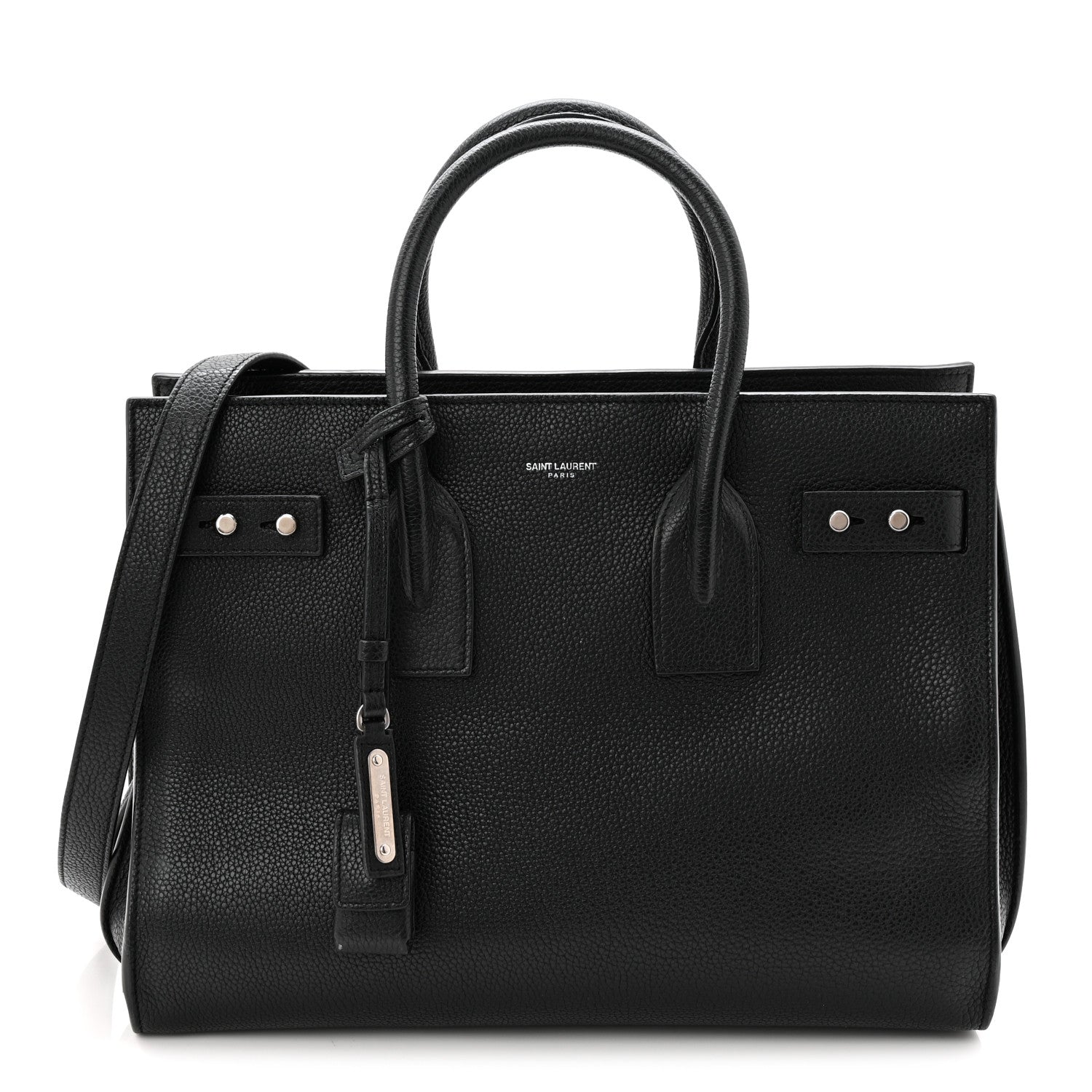 Saint Laurent Grained Calfskin Small Supple Sac De Jour Black 1 of 10