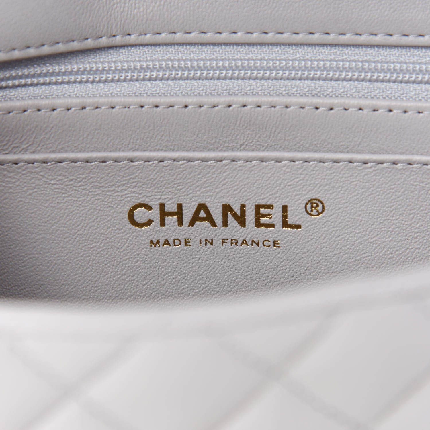 Chanel Lambskin Quilted Mini Top Handle Rectangular Flap Grey 6 of 11