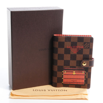 Louis Vuitton Damier Ebene Trunks and Locks Small Ring Agenda Cover 7 of 7