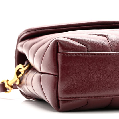 Saint Laurent Calfskin Y Quilted Monogram Toy Loulou Monogram Crossbody Bag Rouge Legion 9 of 10