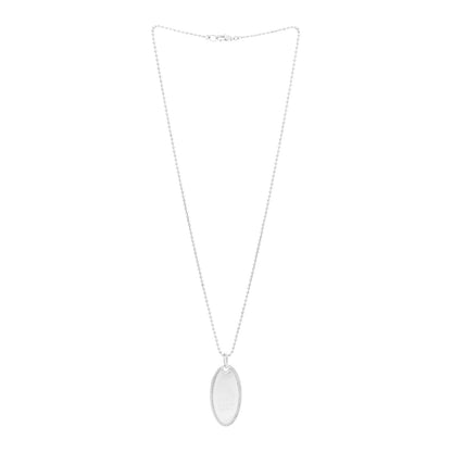 Gucci Sterling Silver Trademark Logo Oval Pendant Necklace 3 of 5