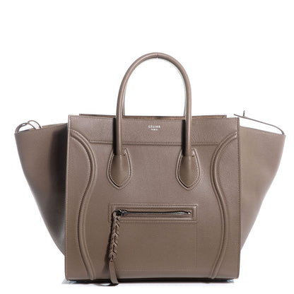 Celine Grained Calfskin Medium Phantom Luggage Taupe 1 of 8