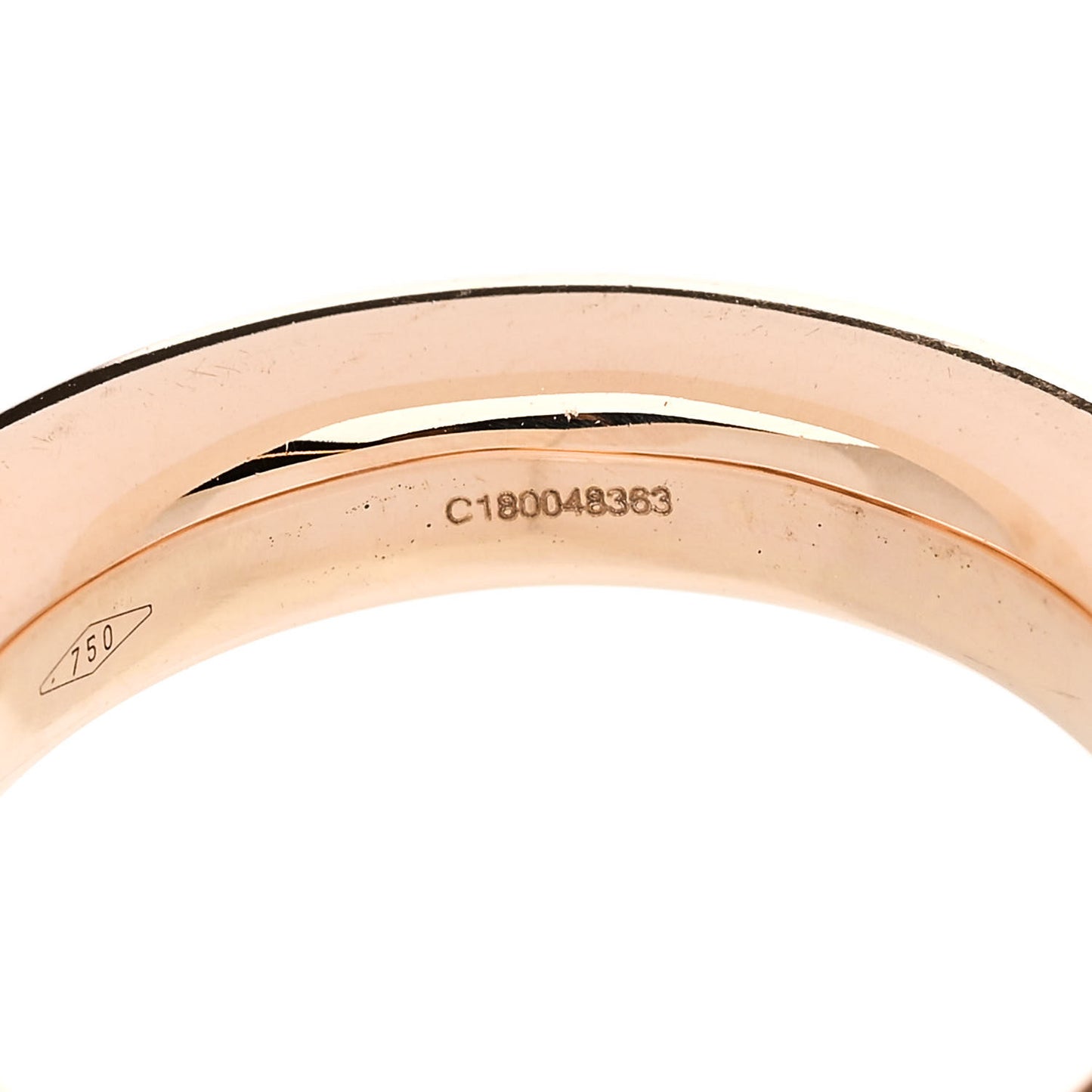18K Rose Gold Brown Diamond Small Iconica Band Ring 55 7.25
