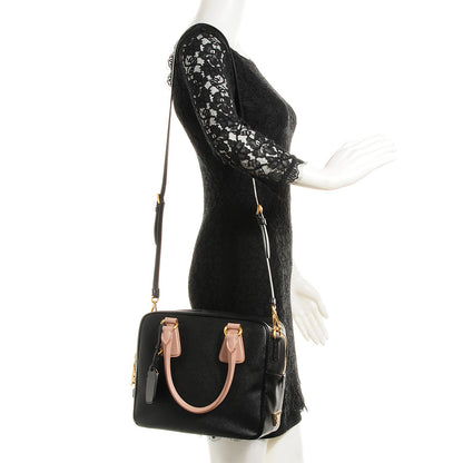 Prada Saffiano Lux Bauletto Black Cammeo 2 of 11