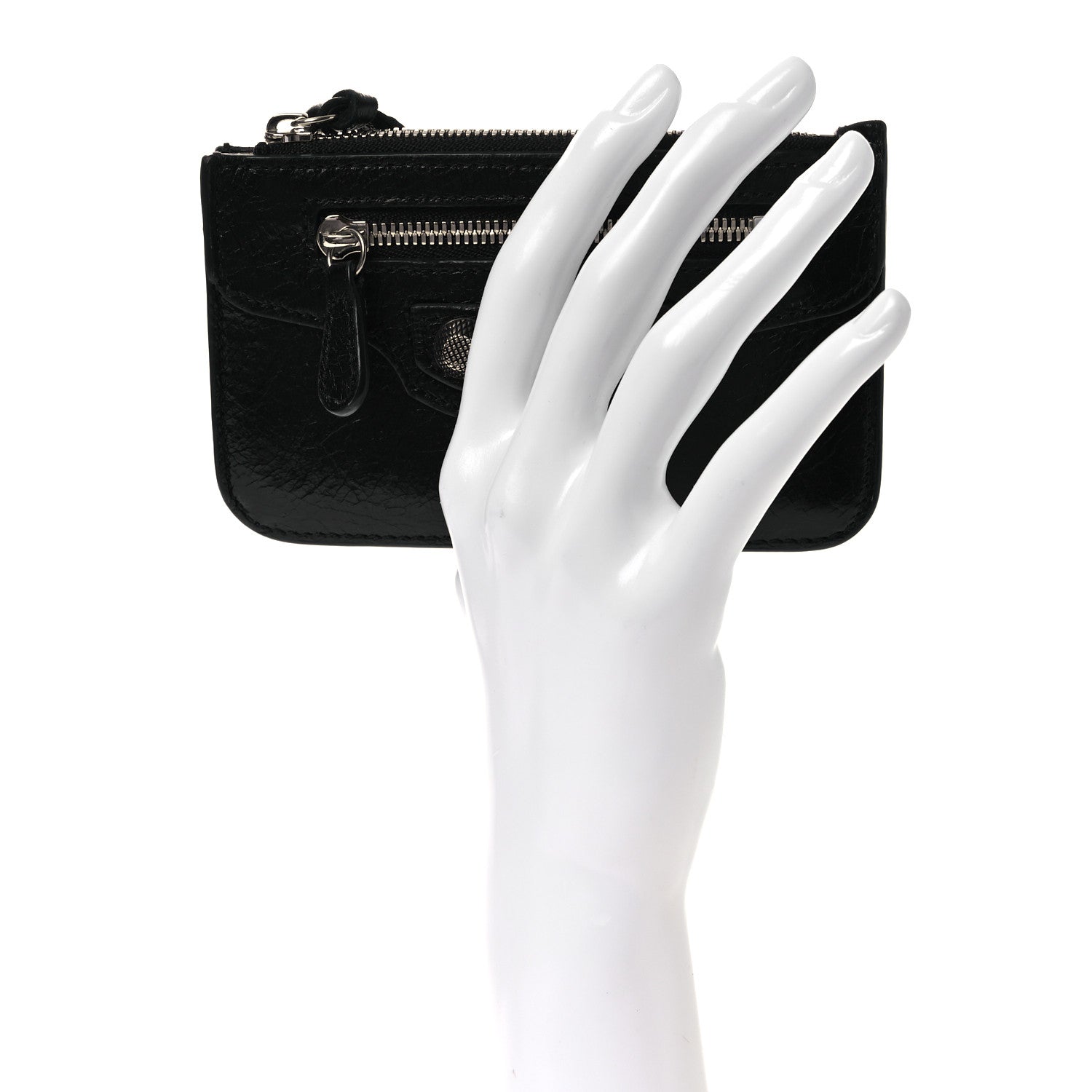 Balenciaga Agneau Le Cagole Coin Card Holder Black 2 of 8