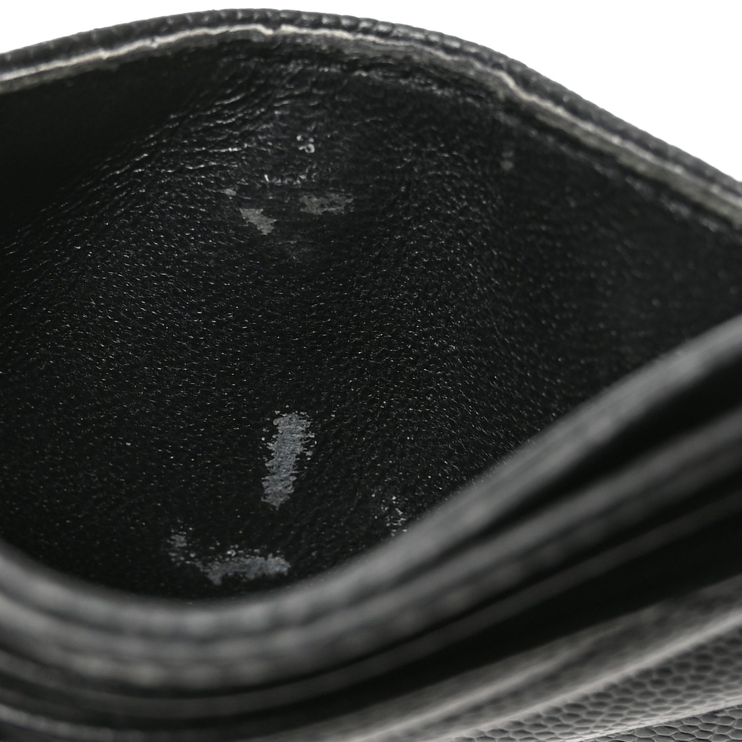 Grain De Poudre Matelasse Chevron Monochrome Monogram Credit Card Case Black