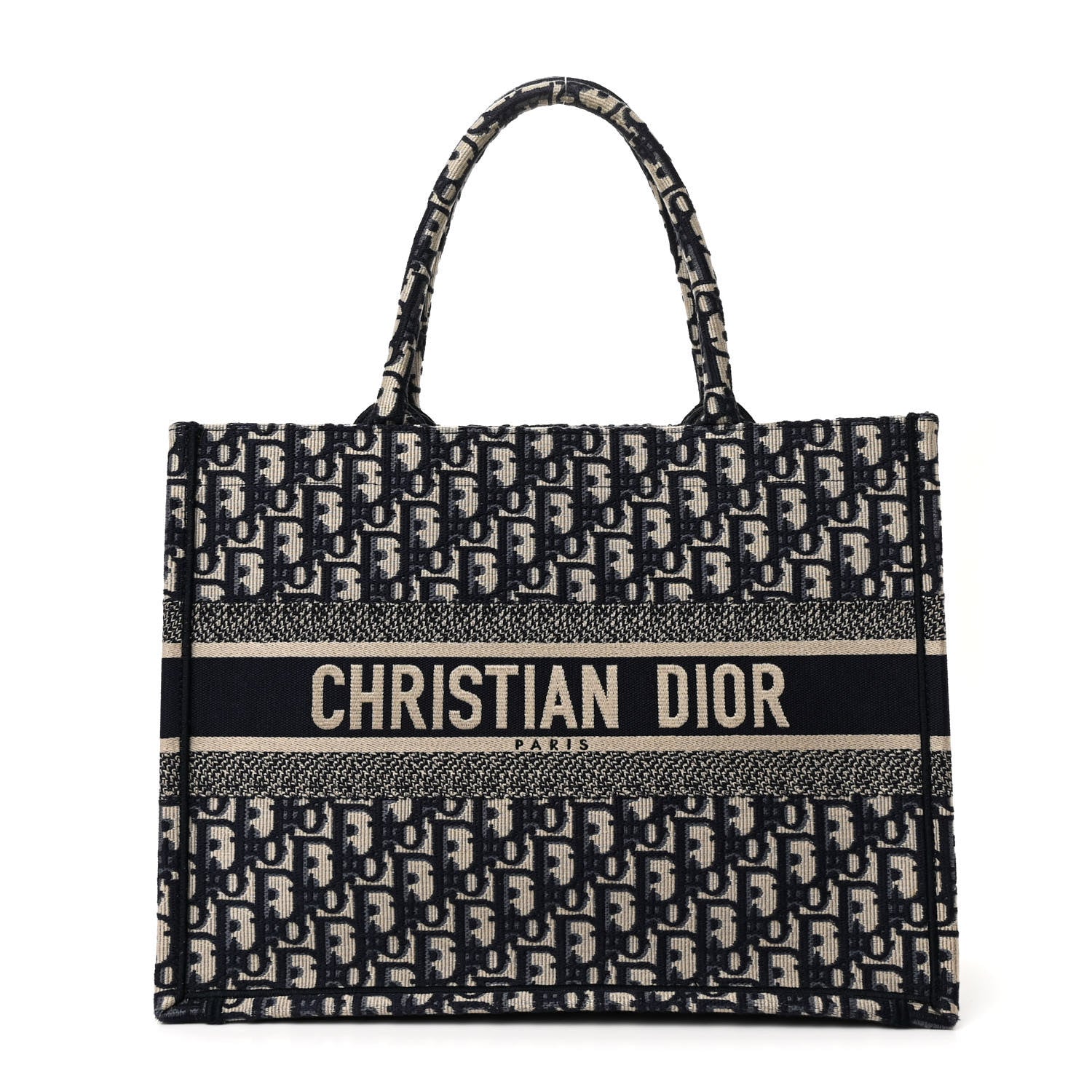 Christian Dior Oblique Medium Book Tote Blue Multicolor 1 of 12