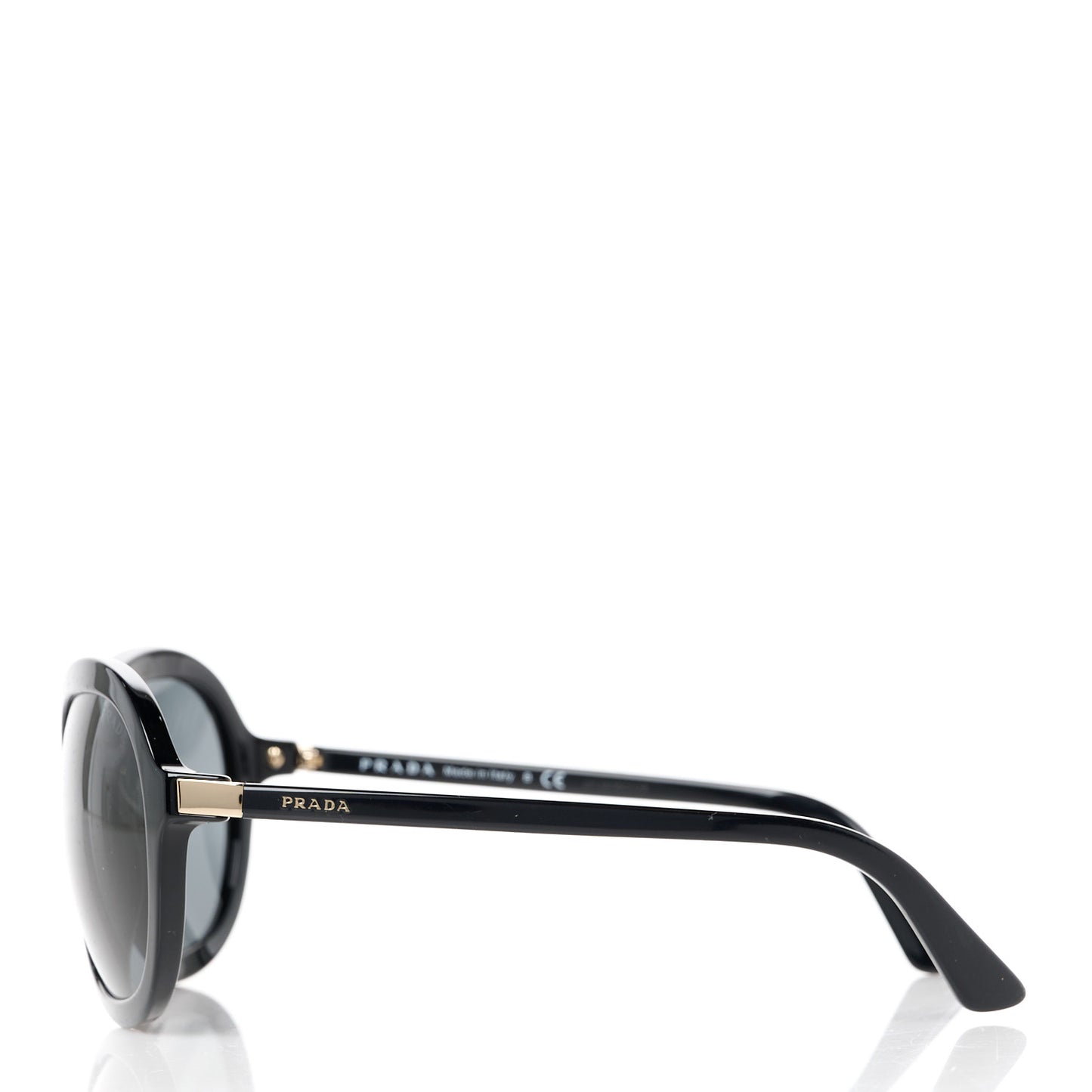 Acetate Heritage Round Sunglasses SPR09V Black