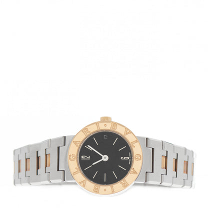 Bulgari Stainless Steel 18K Yellow Gold 23mm Quartz Watch Black 2 of 5