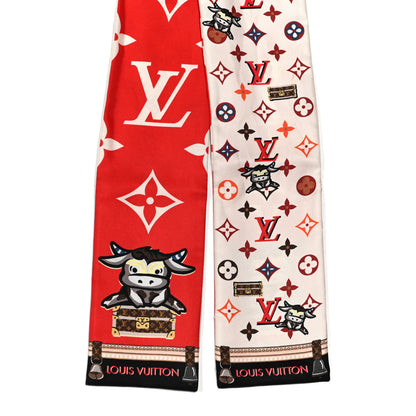 Louis Vuitton Silk Monogram Rodeo Bandeau Red 2 of 3