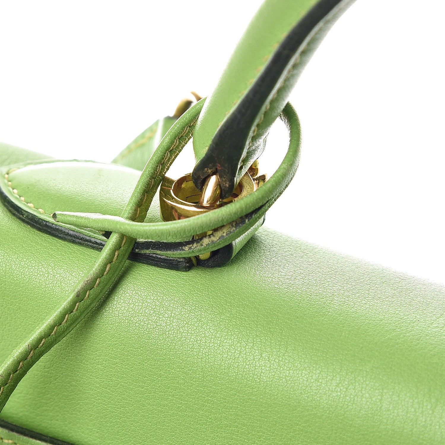 Hermes Veau Gulliver Kelly Retourne 32 Vert Cru 30 of 46