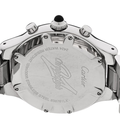 Cartier Stainless Steel 38mm Must de 21 Chronoscaph Quartz Watch Black 4 of 4